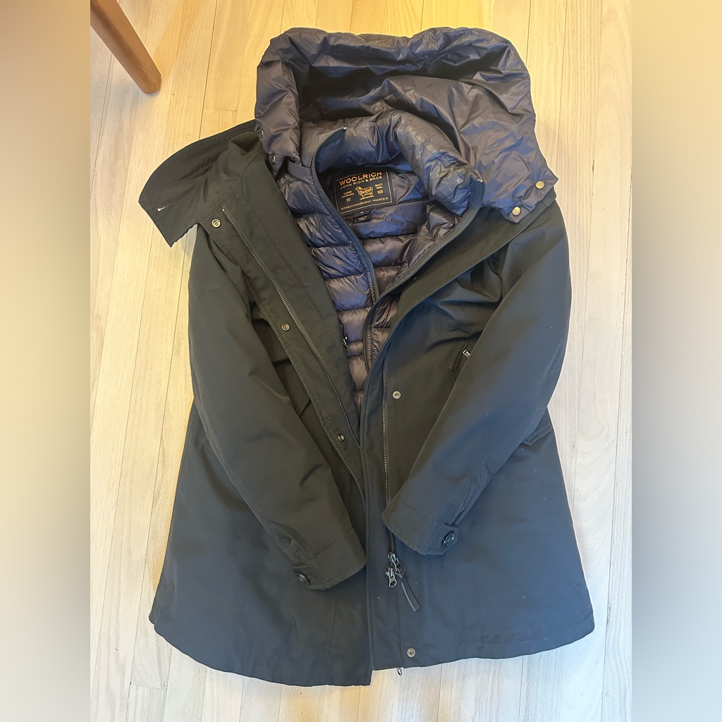 Woolrich 3-In-1 Waterproof Insulted Parka In Navy